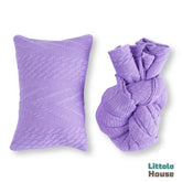 Knit Ribbed Stretchy Wrap with Pillow SR055 | NB | Purple